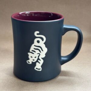 Starbucks 2012 Sumatra Tiger Matte Black and Gloss Red Coffee Mug. 14 fl oz